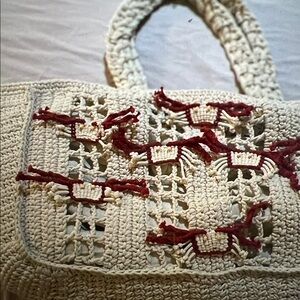 Macrame tote.